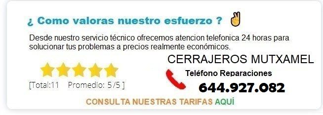 cerrajeros mutxamel precios